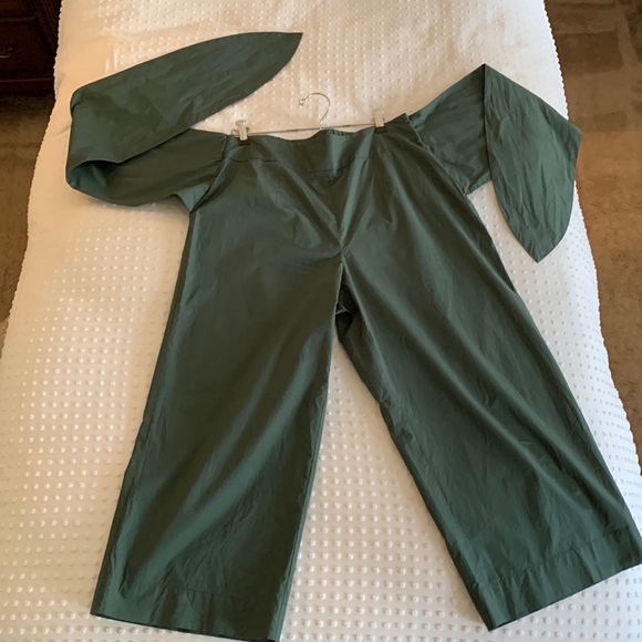CROSBY Dorothy Tie Pant in Rainforest Green - Picture 2 of 8